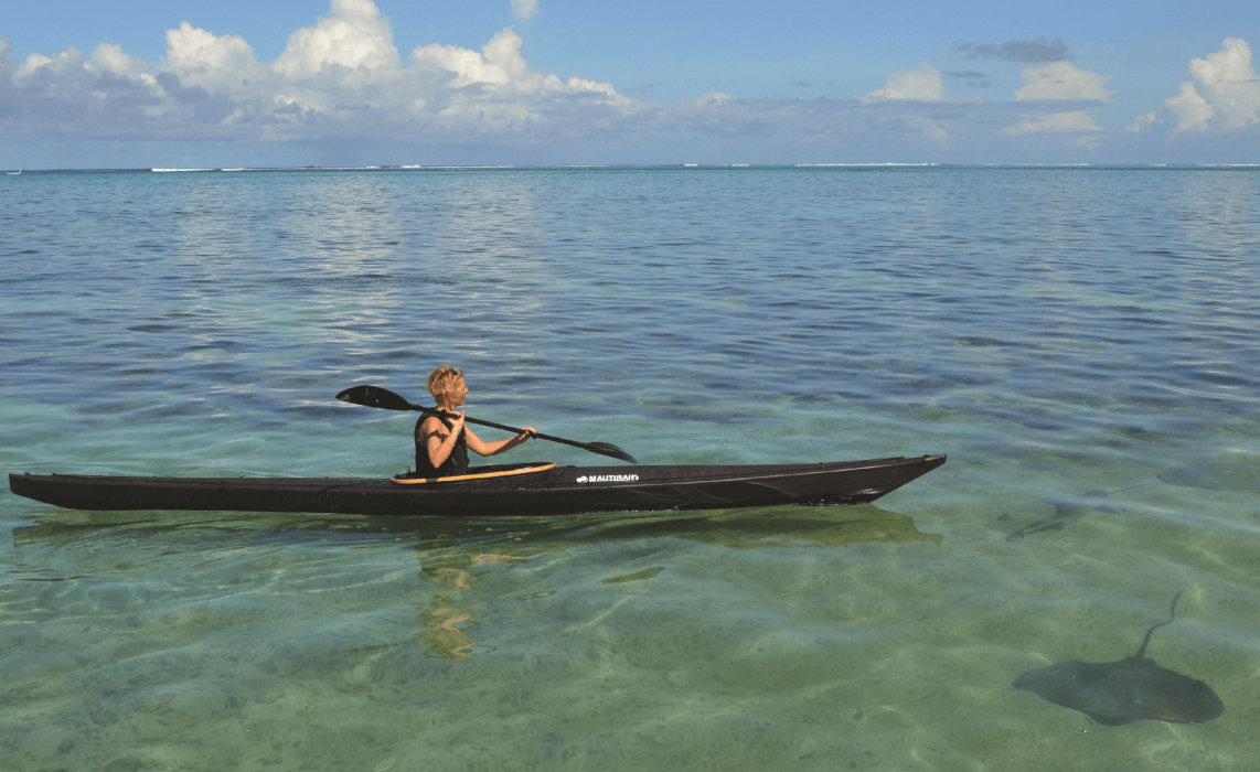 Kayak pliant Nautiraid Narak 550 sur la mer